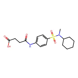 4-(4-{[Cyclohexyl(methyl)amino]sulfonyl}anilino)-4-oxobutanoic acid structure