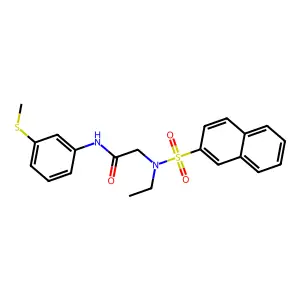 2-[ethyl(naphthalen-2-ylsulfonyl)amino]-N-(3-methylsulfanylphenyl)acetamide structure