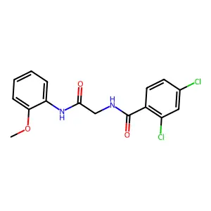 2,4-dichloro-N-[2-(2-methoxyanilino)-2-oxoethyl]benzamide structure