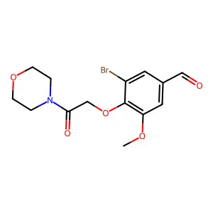 3-Bromo-5-methoxy-4-(2-morpholin-4-yl-2-oxoethoxy)benzaldehyde structure