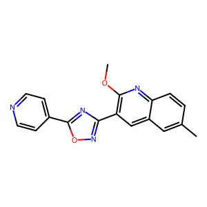 3-(2-Methoxy-6-methylquinolin-3-yl)-5-pyridin-4-yl-1,2,4-oxadiazole structure