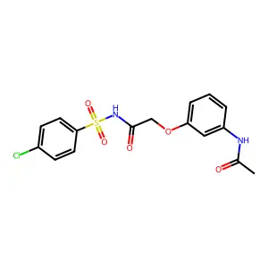 2-[3-(acetylamino)phenoxy]-N-[(4-chlorophenyl)sulfonyl]acetamide structure