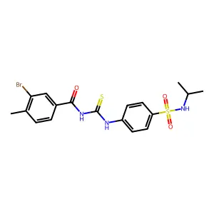 3-bromo-4-methyl-N-[[4-(propan-2-ylsulfamoyl)phenyl]carbamothioyl]benzamide structure