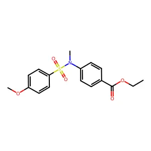 Ethyl 4-[[(4-methoxyphenyl)sulfonyl](methyl)amino]benzoate structure