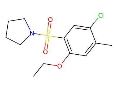 1-(5-Chloro-2-ethoxy-4-methylbenzenesulfonyl)pyrrolidine structure