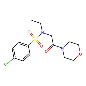 4-chloro-N-ethyl-N-[2-(morpholin-4-yl)-2-oxoethyl]benzenesulfonamide structure