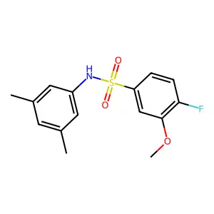 N-(3,5-dimethylphenyl)-4-fluoro-3-methoxybenzenesulfonamide structure