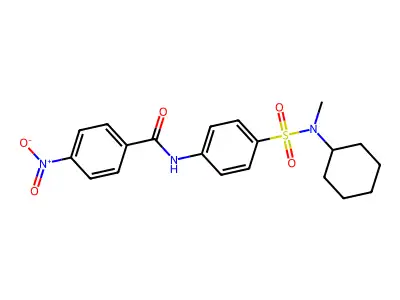 N-[4-[cyclohexyl(methyl)sulfamoyl]phenyl]-4-nitrobenzamide structure