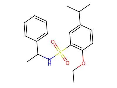 2-ethoxy-N-(1-phenylethyl)-5-propan-2-ylbenzenesulfonamide structure