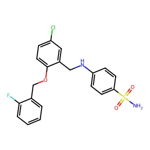 4-({5-Chloro-2-[(2-fluorobenzyl)oxy]benzyl}amino)benzenesulfonamide structure