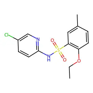 N-(5-chloro-2-pyridinyl)-2-ethoxy-5-methylbenzenesulfonamide structure