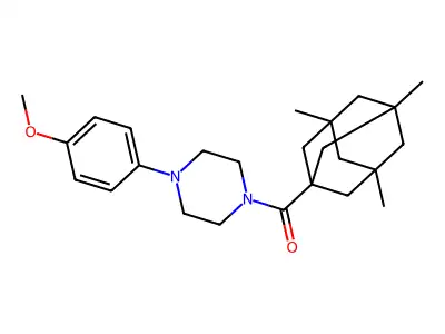 [4-(4-Methoxyphenyl)piperazin-1-yl]-(3,5,7-trimethyl-1-adamantyl)methanone structure