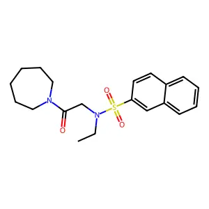 N-[2-(azepan-1-yl)-2-oxoethyl]-N-ethylnaphthalene-2-sulfonamide structure