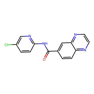 N-(5-chloropyridin-2-yl)quinoxaline-6-carboxamide structure