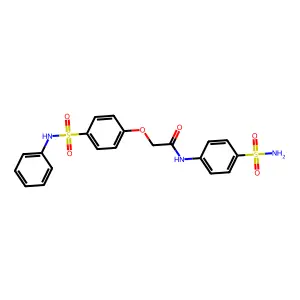 2-[4-(phenylsulfamoyl)phenoxy]-N-(4-sulfamoylphenyl)acetamide structure