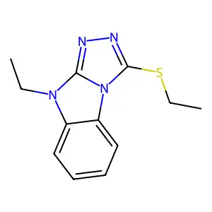 9-ethyl-3-(ethylsulfanyl)-9H-[1,2,4]triazolo[4,3-a]benzimidazole structure
