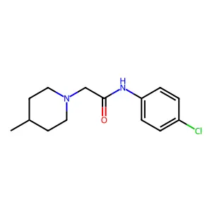 N-(4-chlorophenyl)-2-(4-methylpiperidin-1-yl)acetamide structure