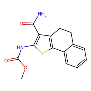 Methyl (3-carbamoyl-4,5-dihydronaphtho[1,2-b]thiophen-2-yl)carbamate structure