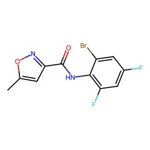 N-(2-bromo-4,6-difluorophenyl)-5-methyl-1,2-oxazole-3-carboxamide structure