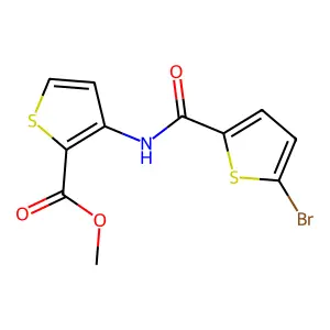 Methyl 3-(5-bromothiophene-2-carboxamido)thiophene-2-carboxylate structure