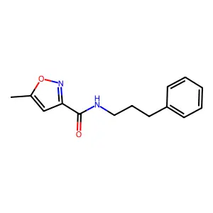 5-methyl-N-(3-phenylpropyl)-1,2-oxazole-3-carboxamide structure
