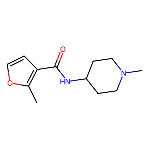 2-methyl-N-(1-methylpiperidin-4-yl)furan-3-carboxamide structure