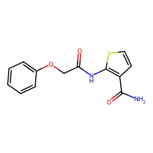 2-[(2-Phenoxyacetyl)amino]thiophene-3-carboxamide structure