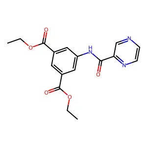 Diethyl 5-[(2-pyrazinylcarbonyl)amino]isophthalate structure