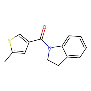2,3-Dihydroindol-1-yl-(5-methylthiophen-3-yl)methanone structure