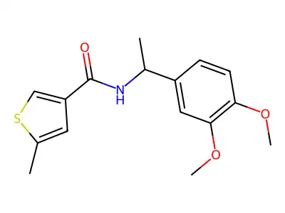 N-[1-(3,4-dimethoxyphenyl)ethyl]-5-methylthiophene-3-carboxamide structure