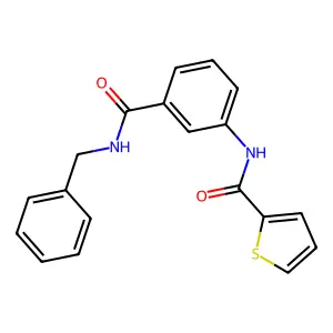N-[3-(benzylcarbamoyl)phenyl]thiophene-2-carboxamide structure