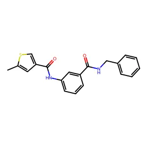 N-[3-(benzylcarbamoyl)phenyl]-5-methylthiophene-3-carboxamide structure