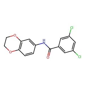3,5-dichloro-N-(2,3-dihydro-1,4-benzodioxin-6-yl)benzamide structure