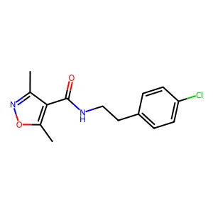 N-[2-(4-chlorophenyl)ethyl]-3,5-dimethyl-1,2-oxazole-4-carboxamide structure