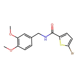 5-bromo-N-[(3,4-dimethoxyphenyl)methyl]thiophene-2-carboxamide structure