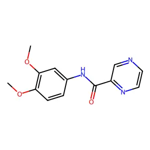 N-(3,4-dimethoxyphenyl)pyrazine-2-carboxamide structure
