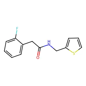 2-(2-fluorophenyl)-N-(thiophen-2-ylmethyl)acetamide structure