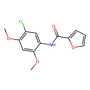 N-(5-chloro-2,4-dimethoxyphenyl)-2-furamide structure