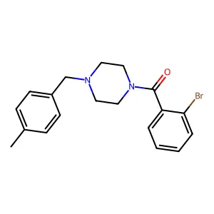 (2-Bromophenyl)-[4-[(4-methylphenyl)methyl]piperazin-1-yl]methanone structure