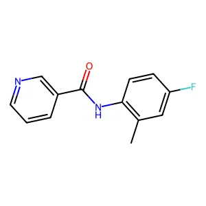 N-(4-fluoro-2-methylphenyl)pyridine-3-carboxamide structure