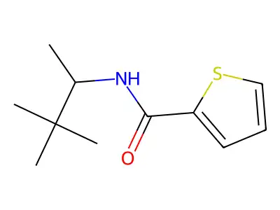 N-(3,3-dimethylbutan-2-yl)thiophene-2-carboxamide structure