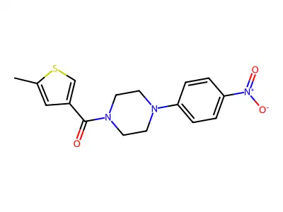 (5-Methylthiophen-3-yl)-[4-(4-nitrophenyl)piperazin-1-yl]methanone structure