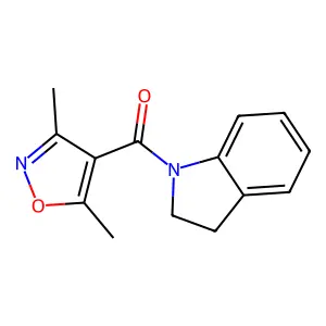2,3-Dihydroindol-1-yl-(3,5-dimethyl-1,2-oxazol-4-yl)methanone structure