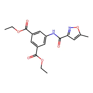 Diethyl 5-{[(5-methyl-3-isoxazolyl)carbonyl]amino}isophthalate structure