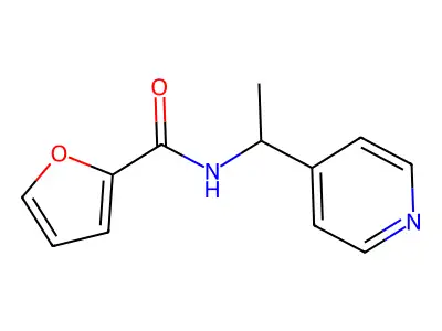 N-(1-pyridin-4-ylethyl)furan-2-carboxamide structure