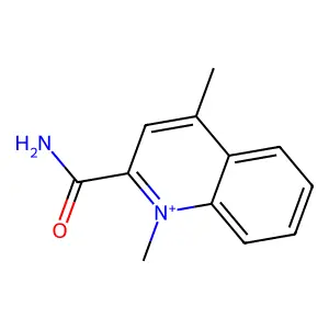Quinolinium, 2-(aminocarbonyl)-1,4-dimethyl- structure
