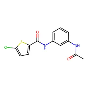 N-(3-acetamidophenyl)-5-chlorothiophene-2-carboxamide structure