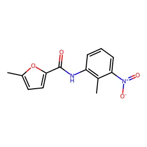 5-methyl-N-(2-methyl-3-nitrophenyl)furan-2-carboxamide structure