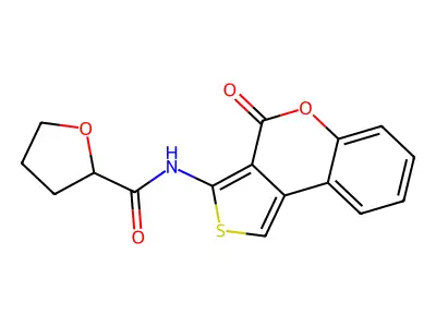 N-(4-oxothieno[3,4-c]chromen-3-yl)oxolane-2-carboxamide structure