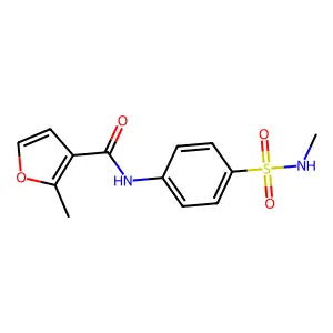 2-methyl-N-[4-(methylsulfamoyl)phenyl]furan-3-carboxamide structure